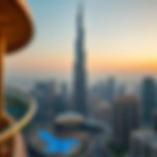 Stunning view of Lulu and Tower amidst Dubai skyline