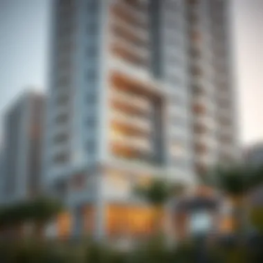 Modern Architectural Highlights Modern architectural details of a premium residential building