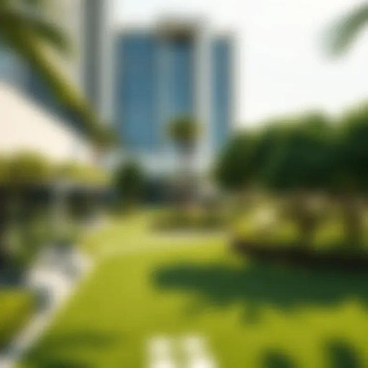 Lush green spaces and recreation areas in the Peninsula