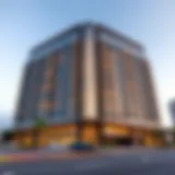 Stunning facade of Marina Crown Tower showcasing modern architecture