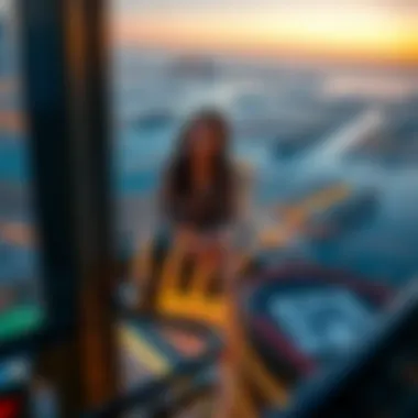 Beautiful view from Marina Crown Tower overlooking Dubai Marina