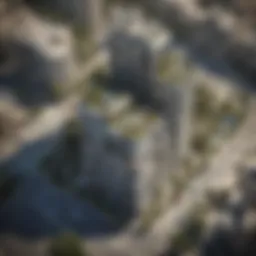 Aerial view of Meera Building showcasing its modern architecture and surrounding landscape