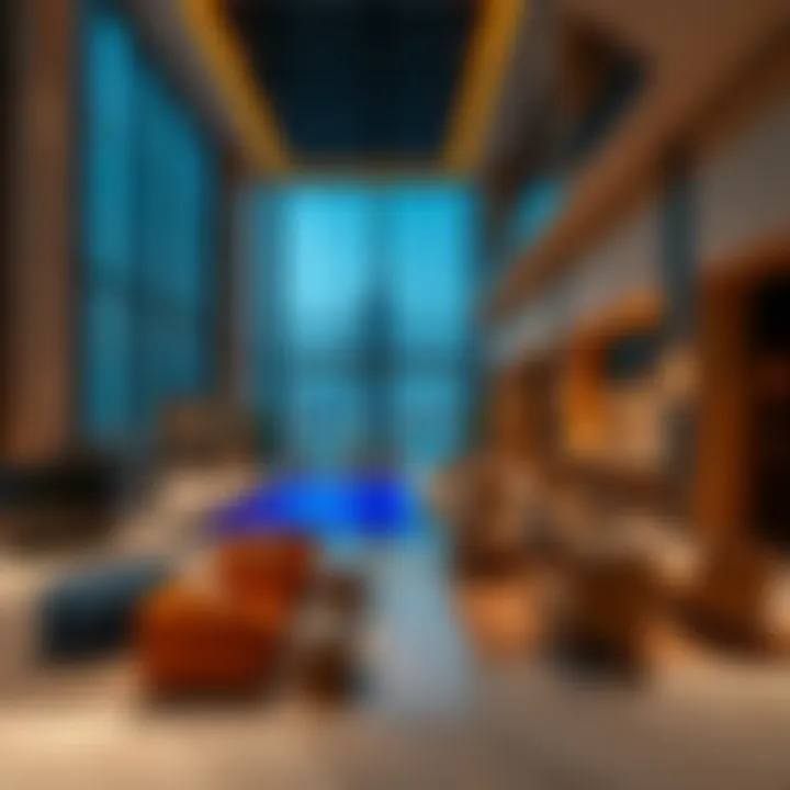 Amenities area featuring elegant leisure facilities of Meera Tower