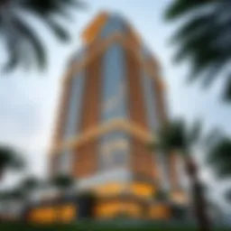 Exterior view showcasing the architectural brilliance of Meera Tower