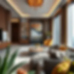 Elegant furnished living space with modern decor in Midtown