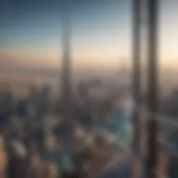 Stunning view from the Burj Khalifa balcony