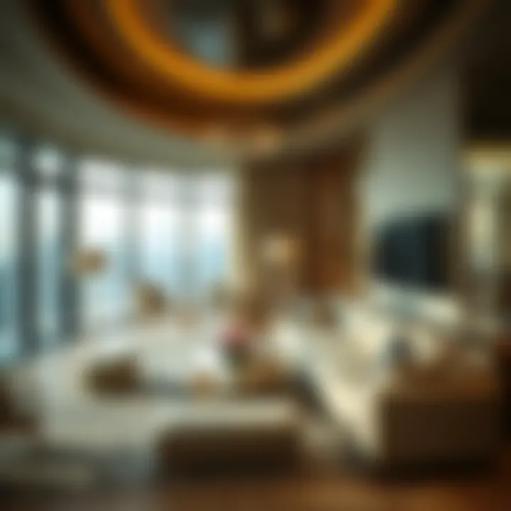 Opulent Living Space at Park Central Tower Luxurious living room interior within Park Central Tower featuring elegant furnishings