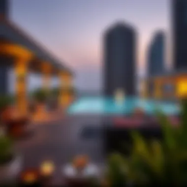 Luxury Amenities at Park Central Tower Exclusive amenities such as the rooftop pool and lounge area at Park Central Tower