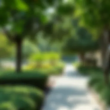 Lush green landscape surrounding Park Heights