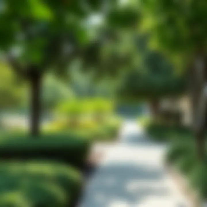 Lush green landscape surrounding Park Heights