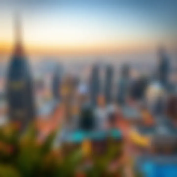 Cityscape Views from Phoenix Tower Panoramic cityscape from the Phoenix Tower's terrace