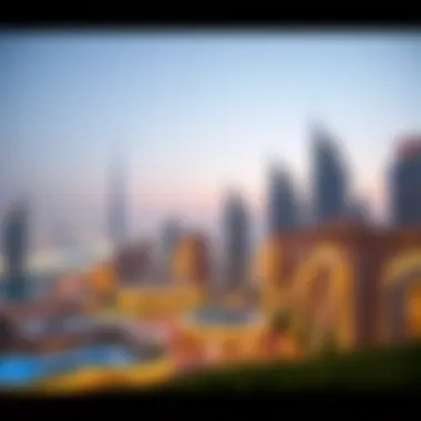 Dubai's Luxury Skyline A stunning skyline view of Dubai showcasing luxury real estate.