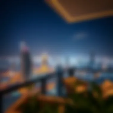 Stunning skyline views from the balcony of Prive Residence