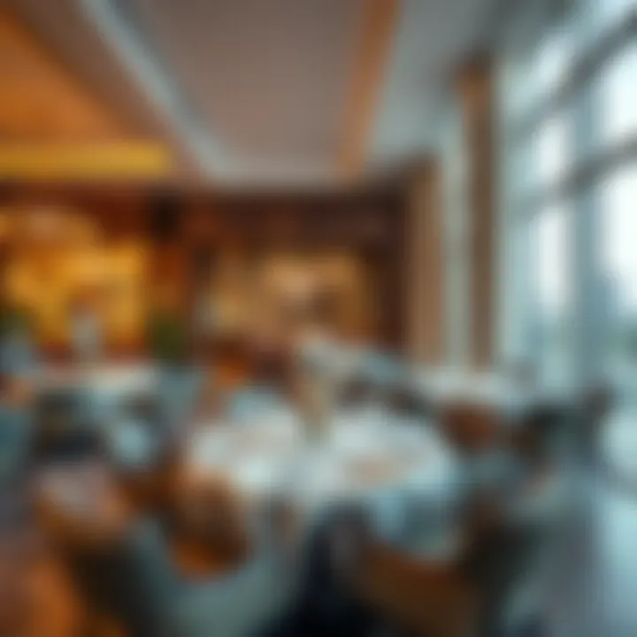 Elegant dining area in Radisson Blu Silicon Oasis