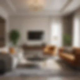 Stylish Rashidiya apartment living room with modern furnishings