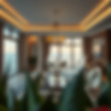 Elegant interiors of a sea view apartment highlighting luxury furnishings