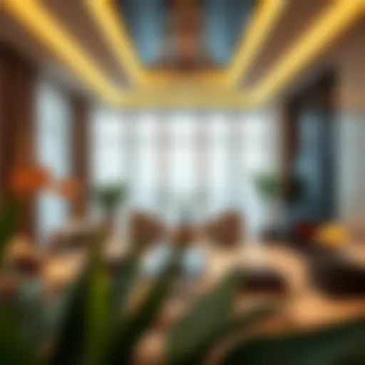 Luxurious interior of a serviced apartment in Dubai