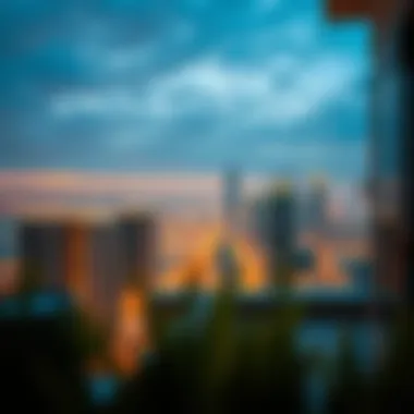 Stunning skyline view from a serviced apartment balcony