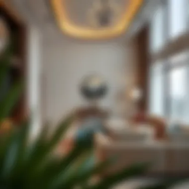 Elegant Interior Design in Sobha Hartland Creek Vistas Luxurious interior of a residence in Sobha Hartland Creek Vistas highlighting contemporary design elements.