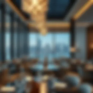 Elegant dining area in Sparkle Tower, emphasizing luxury dining experiences.