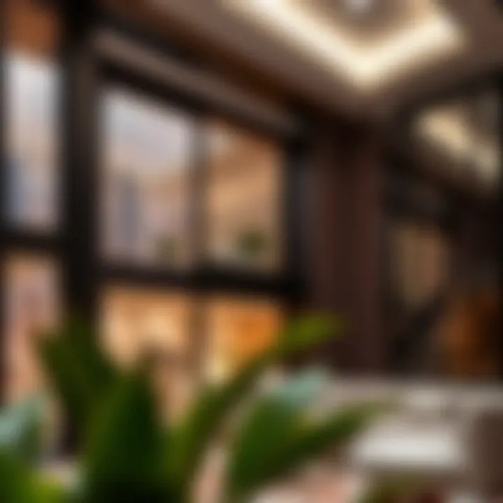 Architectural features of a modern studio flat