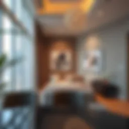 Stylish studio flat interior in Bur Dubai