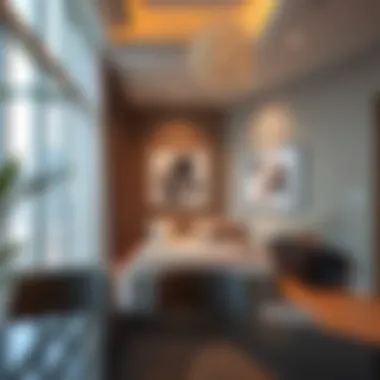 Stylish studio flat interior in Bur Dubai