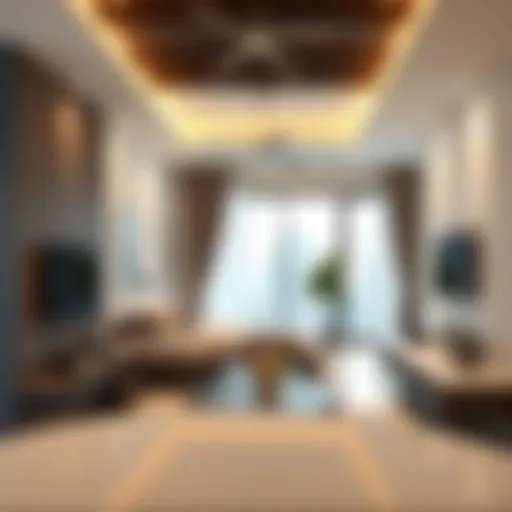 Modern Studio Flat Design in International City Charming studio flat interior showcasing modern design