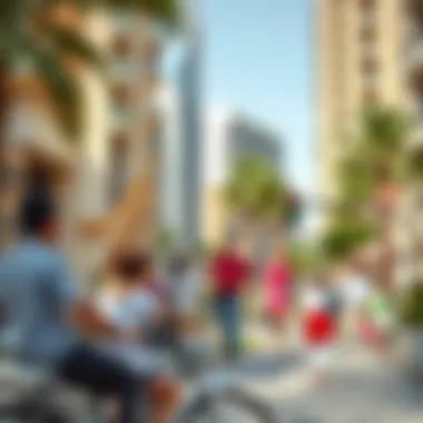 Vibrant community atmosphere in International City