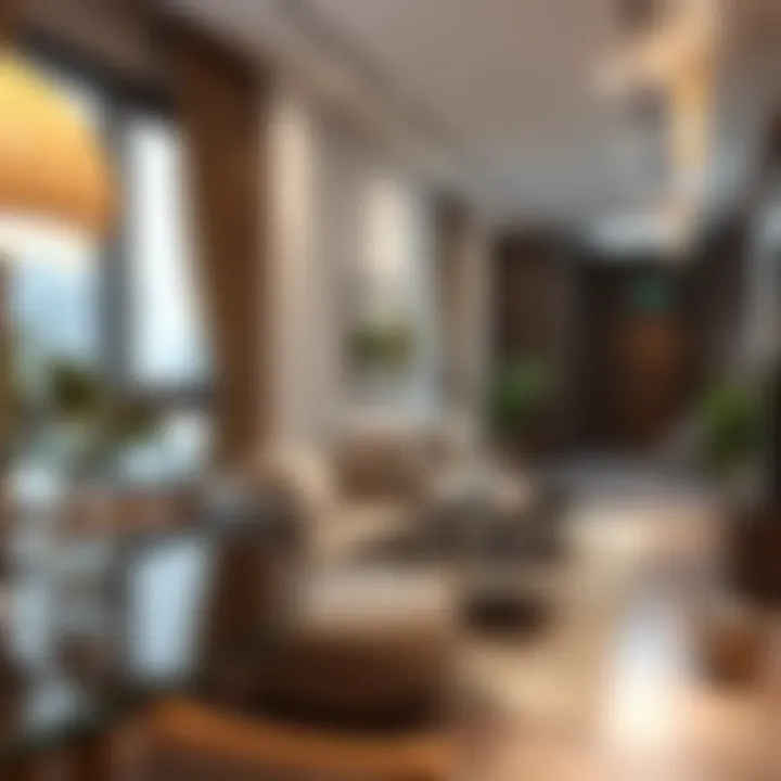 Amenities featured in a studio flat, including a cozy living area