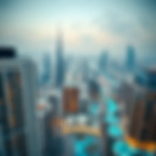 Aerial view of Dubai skyline showcasing luxury apartments