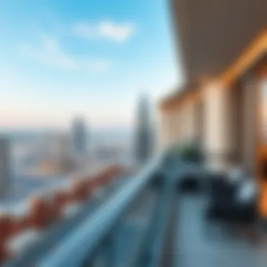 Stunning Balcony View of Bur Dubai Panoramic view from a balcony at Symphony Apartments