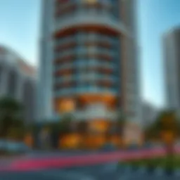 Exterior view of Symphony Apartments showcasing modern architecture