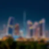 Modern Architecture of TecOM Luxurious skyline view of TecOM Dubai showcasing modern architecture