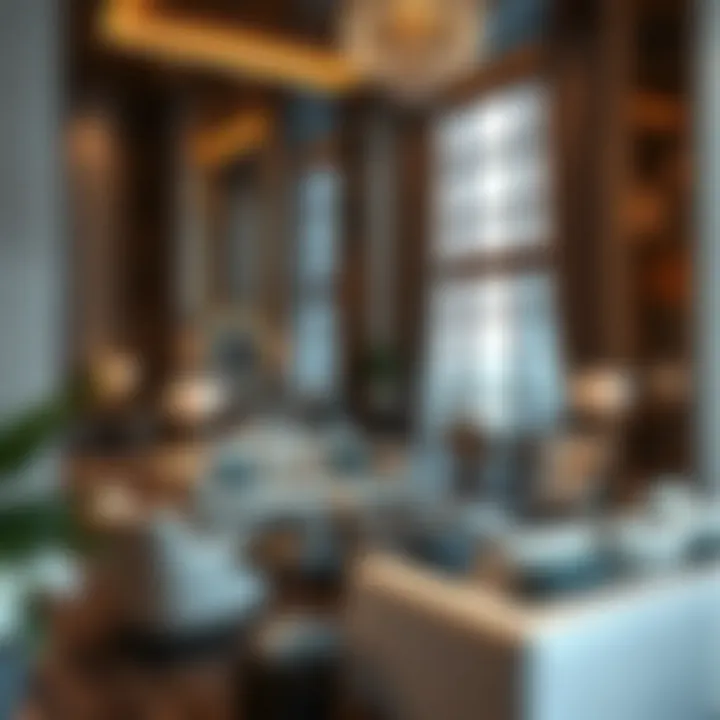 Elegant lounge area with upscale furnishings in the Alamir Building