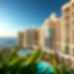 Aerial view of Grand Bleu showcasing its stunning architecture