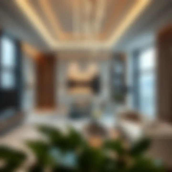 Luxurious Interior of Grand Bleu Luxurious interior of a Grand Bleu apartment featuring modern design