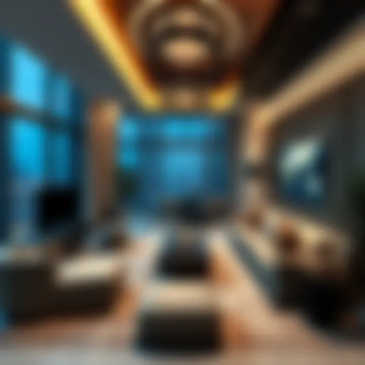 Luxurious Living Room Design Luxurious living room in a Northside Dubai apartment