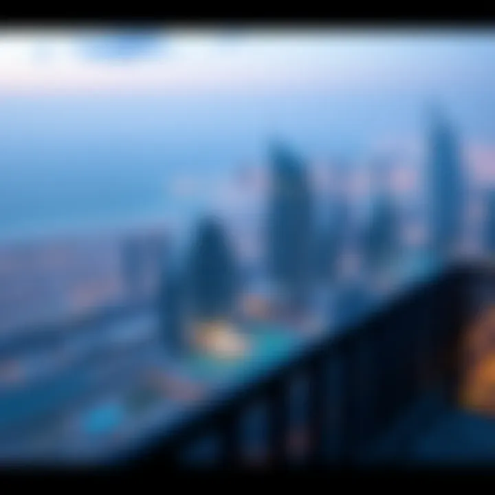 Breathtaking Views from Vision Tower Panoramic view from the top of Vision Tower, highlighting Dubai's skyline