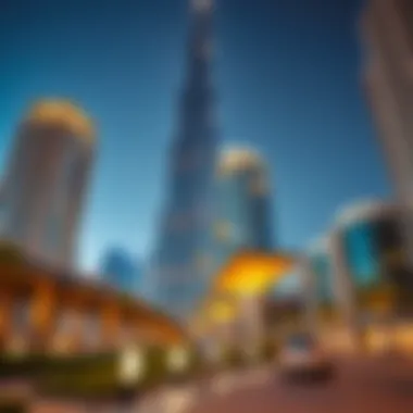 Modern architecture surrounding Burj Khalifa