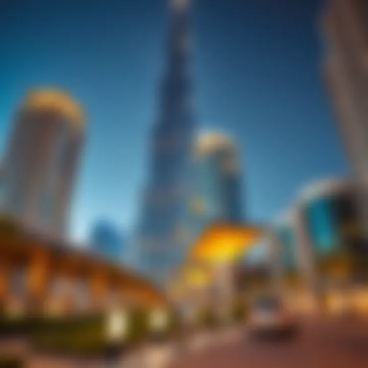 Modern architecture surrounding Burj Khalifa