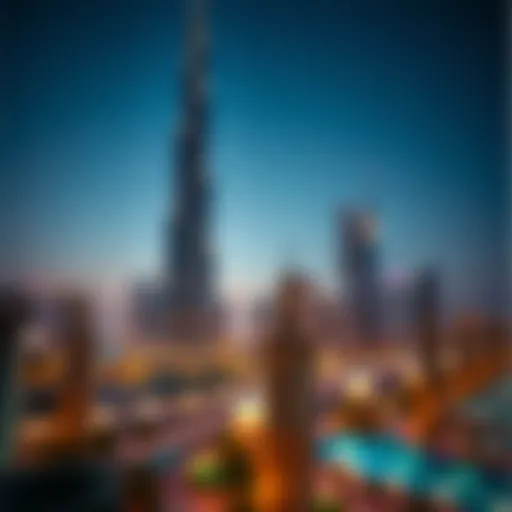 Mesmerizing Dusk at Burj Khalifa Stunning view of Burj Khalifa at dusk