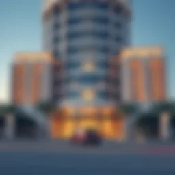 Elegant exterior view of Bloom Tower showcasing its modern architecture