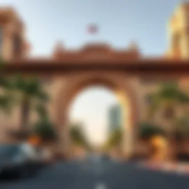 City Gates as Community Hubs A vibrant city gate serving as a community gathering place