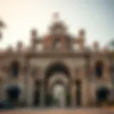 Intricate architectural details of a historic city gate