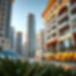 Luxurious architectural design of the Dubai Land Complex