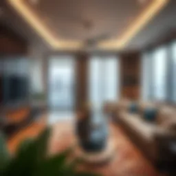 Luxurious 2BHK living room in Dubai