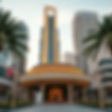 Cultural Landmark in Downtown Dubai Cultural landmark in Downtown Dubai with modern architecture