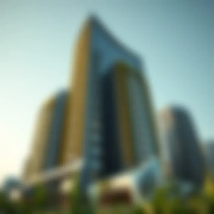 The Green Tower showcasing its unique architectural design