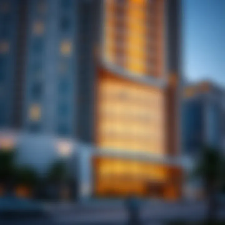 Architectural Mastery: The Facade of Lynx Tower Architectural details of Lynx Tower's façade